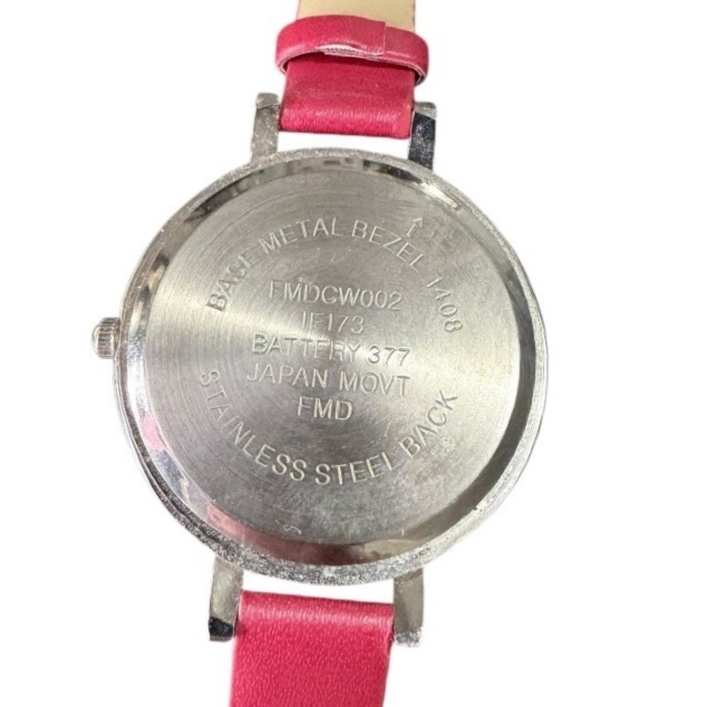 Festive FMD Christmas Tree Watch red Faux Leather Strap FMDCW002 Japan Movt - Picture 4 of 7